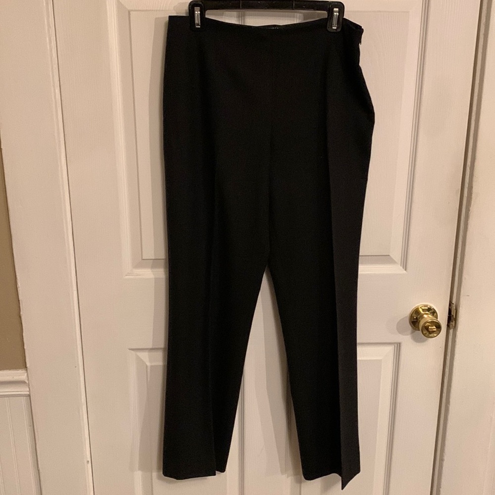 RALPH LAUREN BLACK LABEL Quiet Luxury Women Virgin Wool Straight Trousers
